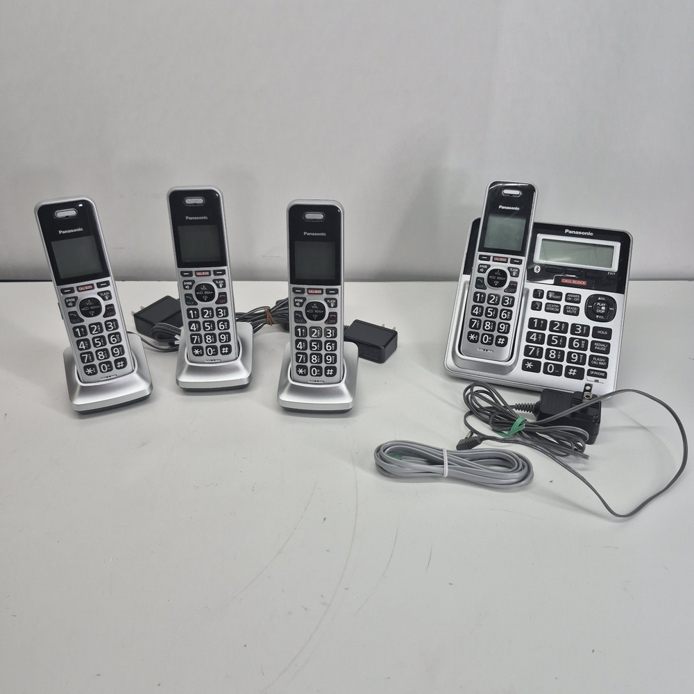 Panasonic KX-TG994SK DECT 6.0 Bluetooth 4-Handset Cordless Phone Complete Set